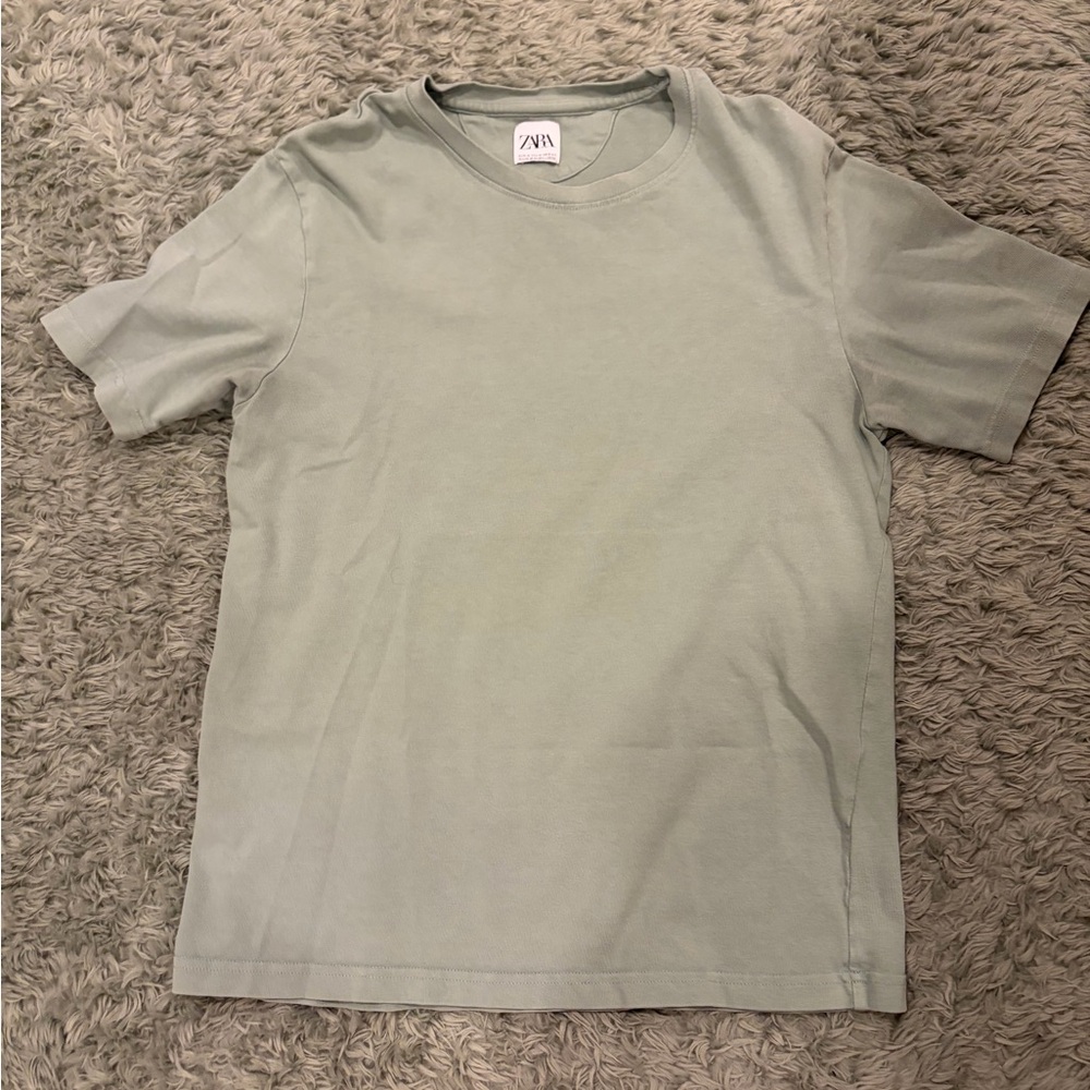 Zara Men's Mint Green Short Sleeve Tee
